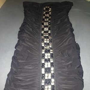 Tube top dress with beads